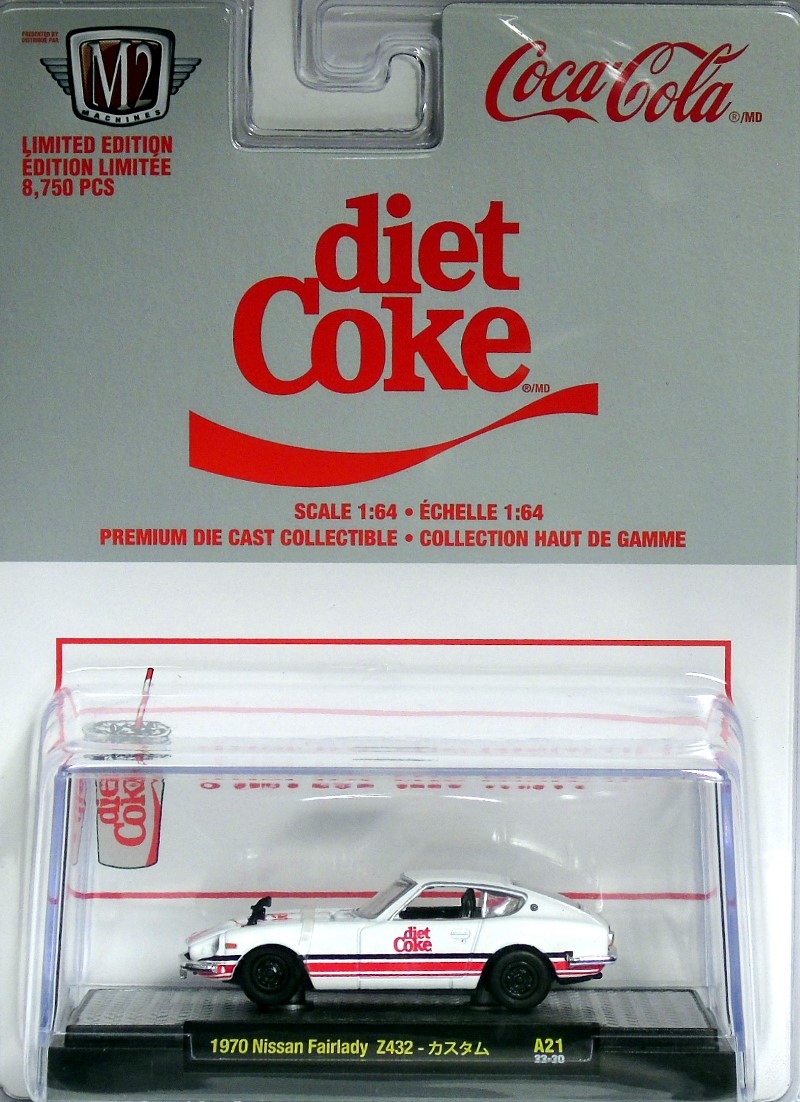 M2 Machines Coca Cola Release A21 1970 Nissan Fairlady Z432 DIET-COKE
